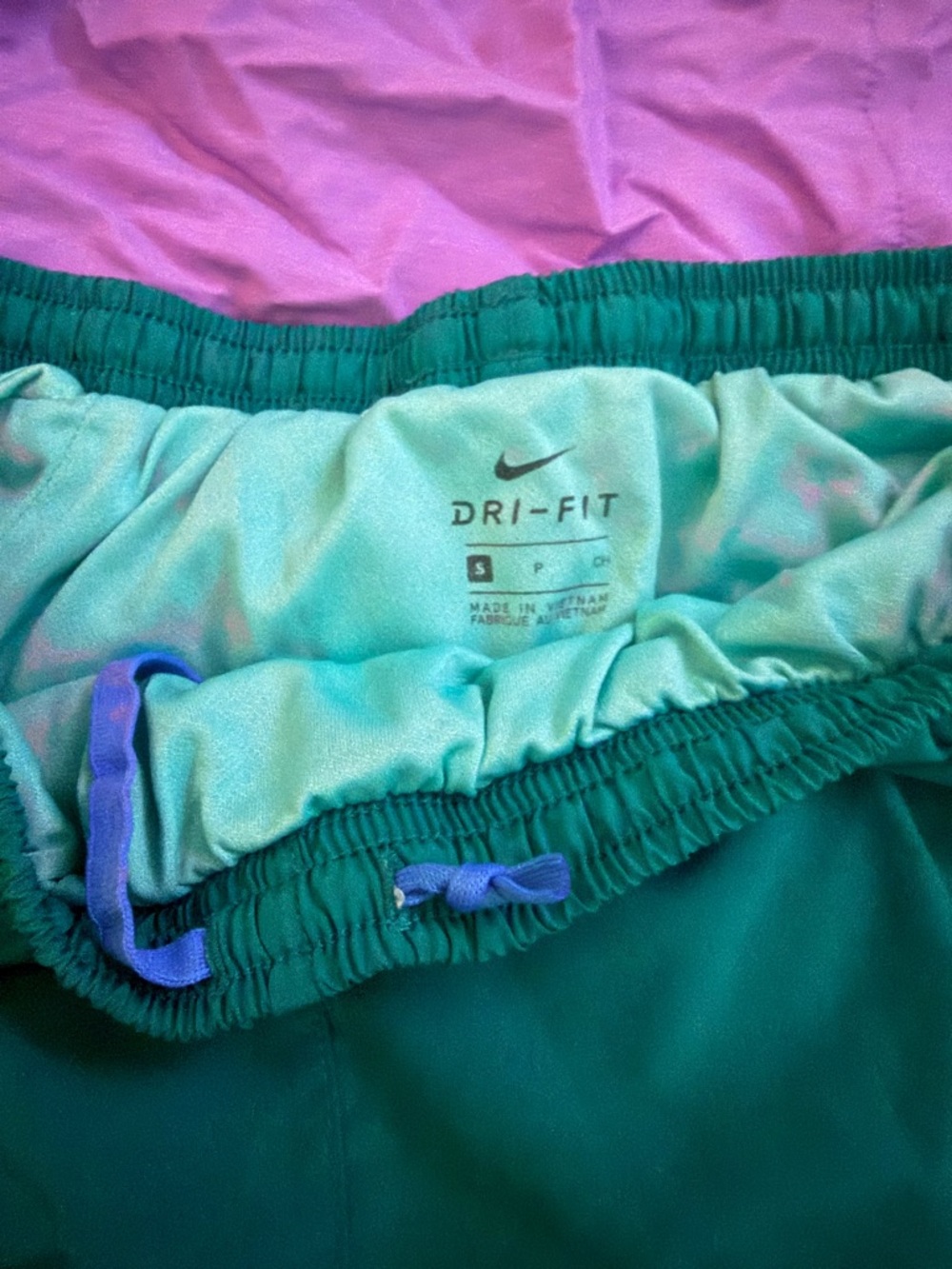 Nike Women's Purple and Teal Athletic Shorts - Twin Set - Picture 3 of 6